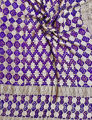 Pure Khaddi Georgette Rye Bhandhej Dupatta