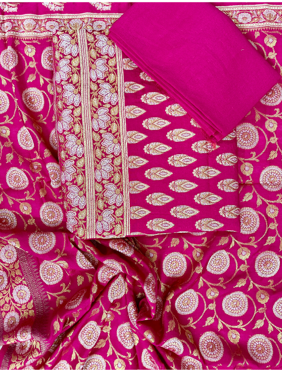 Banarasi Style Heavy Cotton Silk Suits