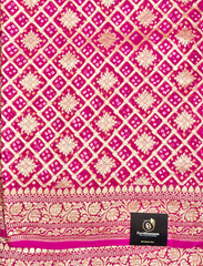 Pure khaddi georgette Rai Bhandhej saree