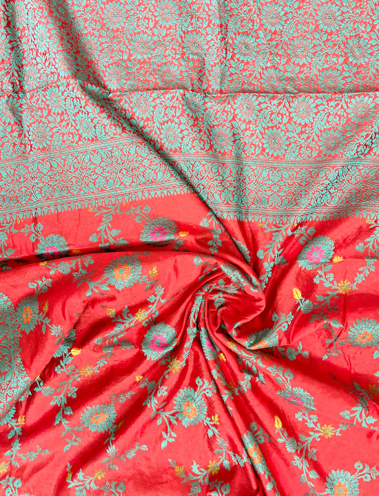 Jamdaani crepe silk saree