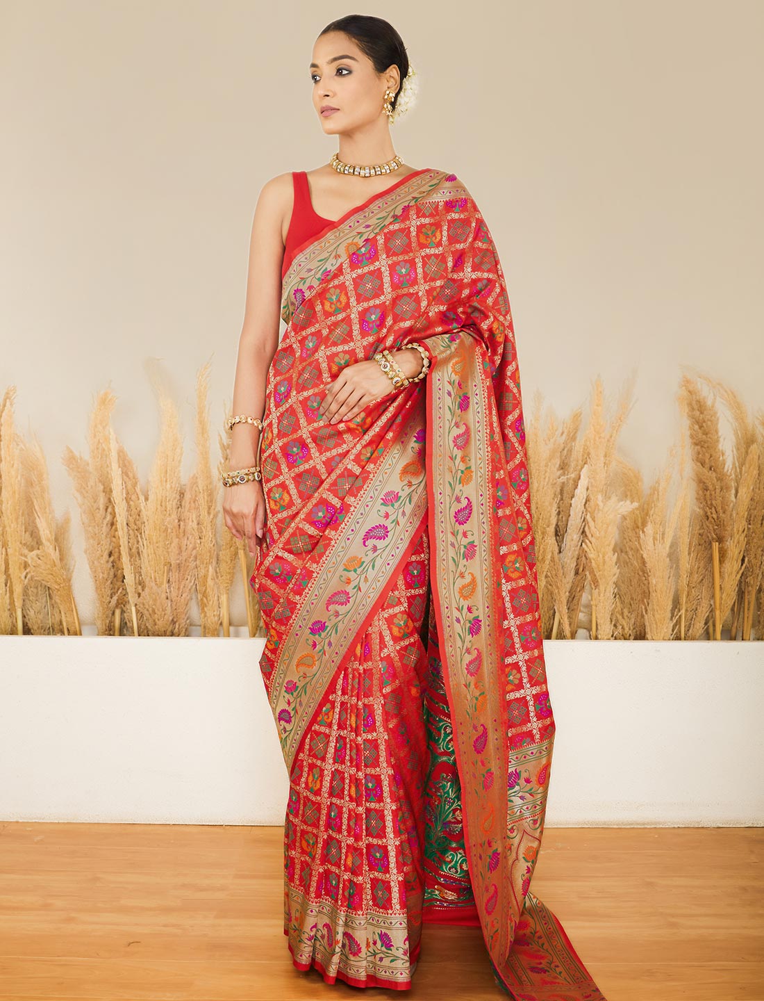 Banarasi silk Jamdani Saree