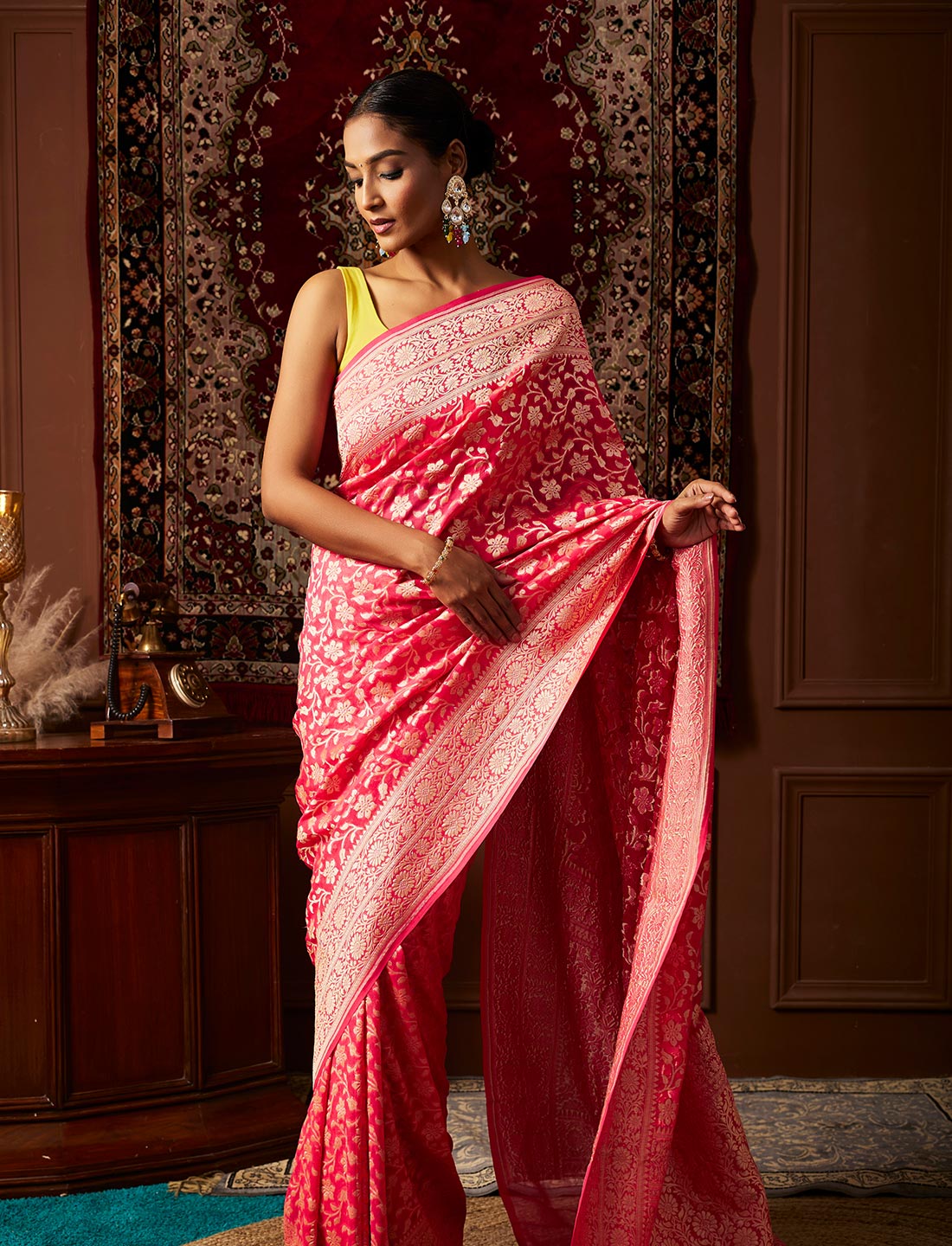 Pure khaddi georgette handloom saree