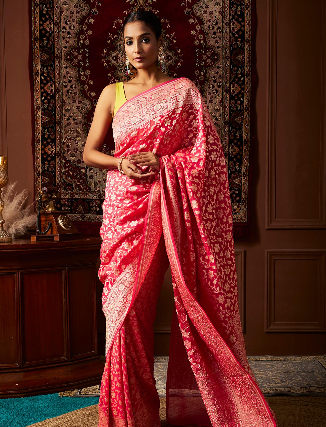 Pure khaddi georgette handloom saree