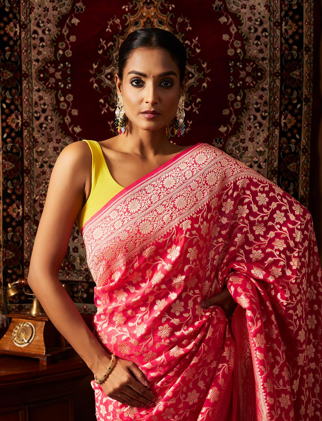 Pure khaddi georgette handloom saree