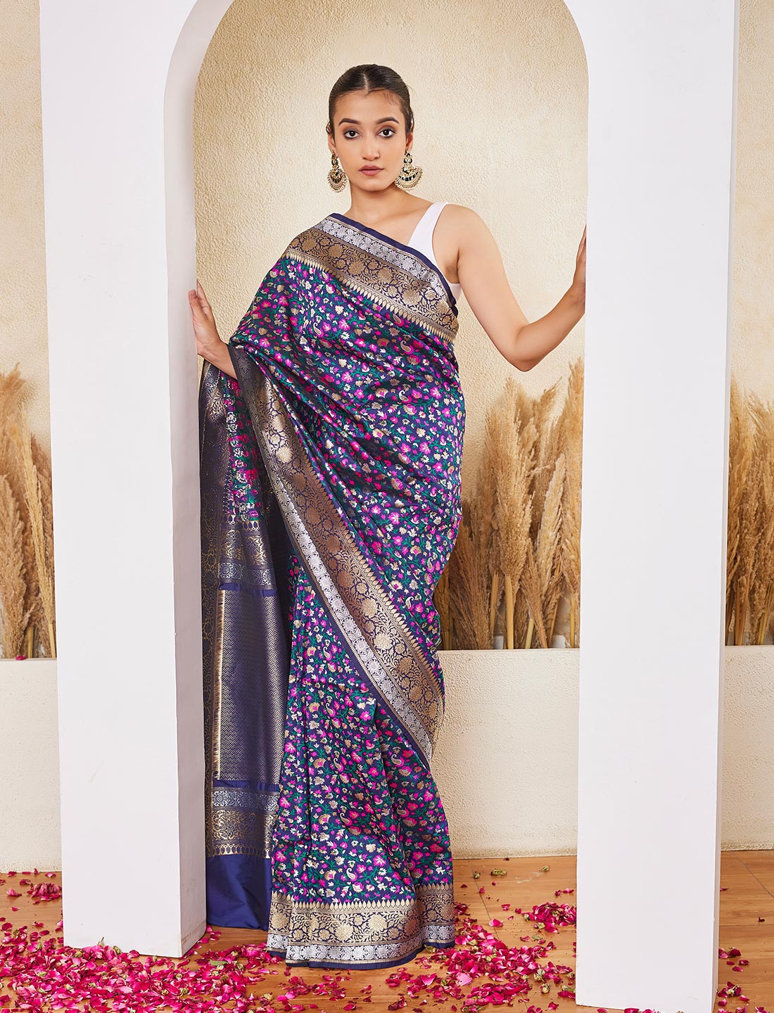 Banarasi silk Jamdani Saree