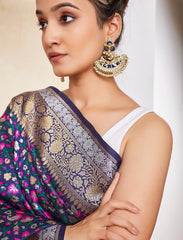 Banarasi silk Jamdani Saree