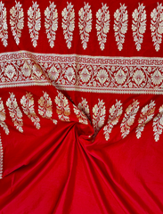 Radient Red Crepe Silk Saree