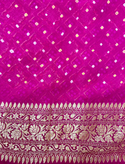 Pure khaddi georgette Rai Bhandhej saree