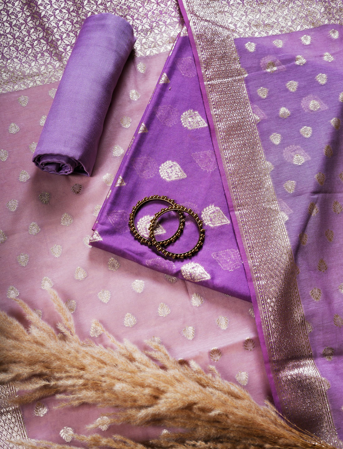 Dark Purple Linen Cotton Suit