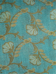 Turquoise Blue Cotton Silk Suit
