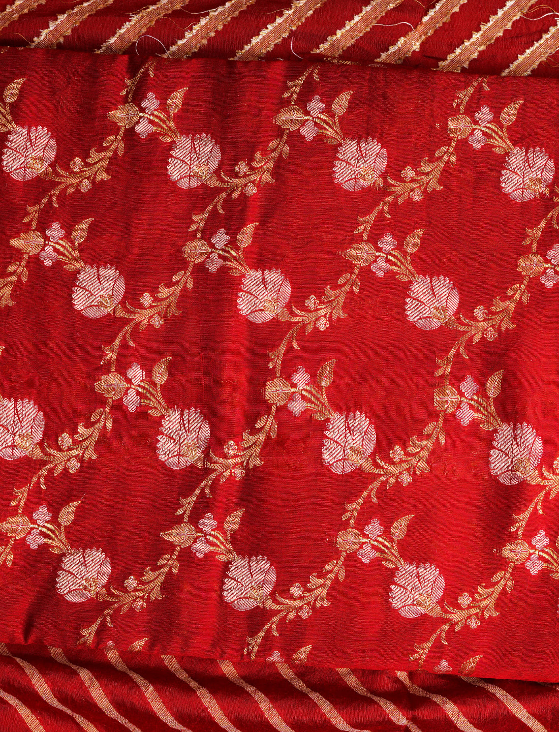 Red Cotton Silk Suit