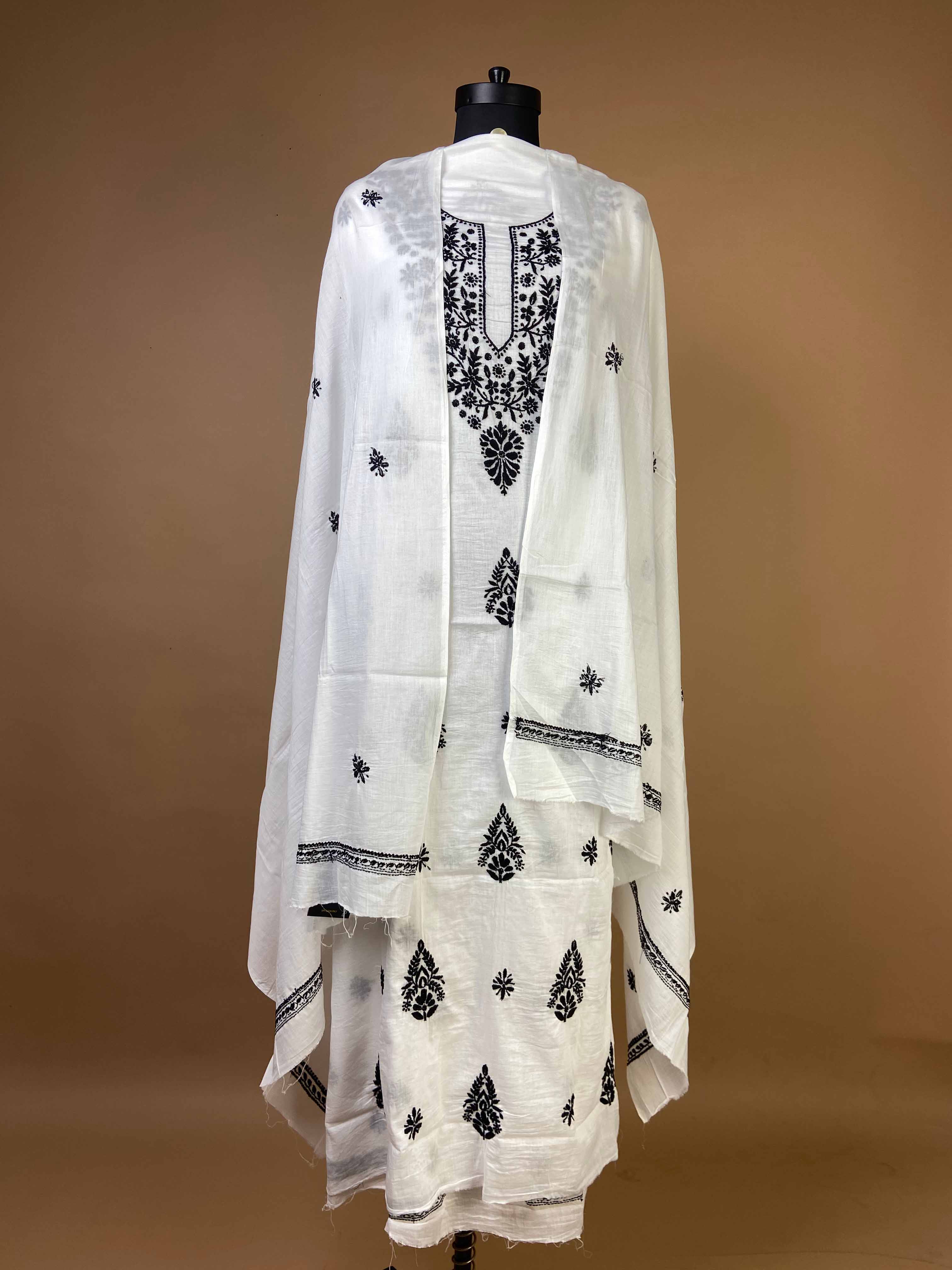 Pure Mulcotton Chikankari Suit