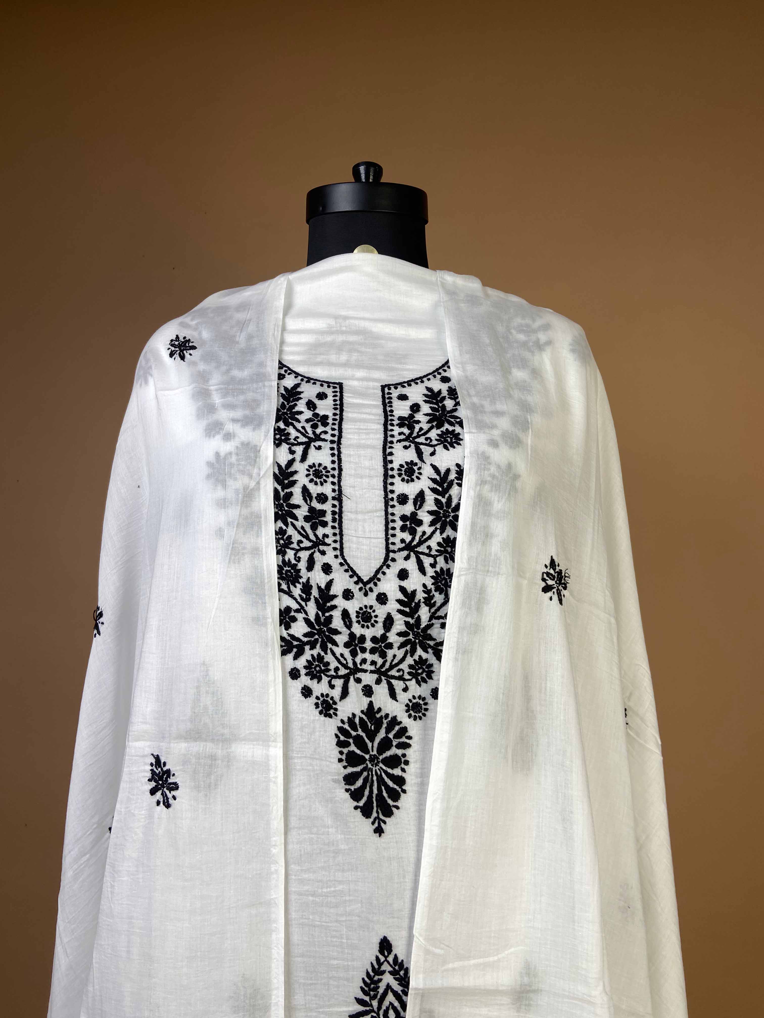 Pure Mulcotton Chikankari Suit