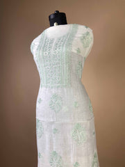 Pure Mulchanderi Chikankari Suit